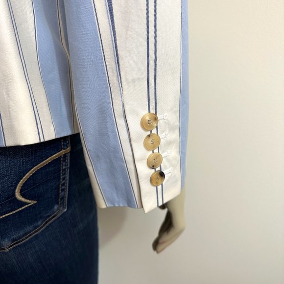 VINTAGE 90's ANNE KLEIN New York made Turkey Fitted 100% Cotton Jacket 4 - NWOT - Picture 8 of 12